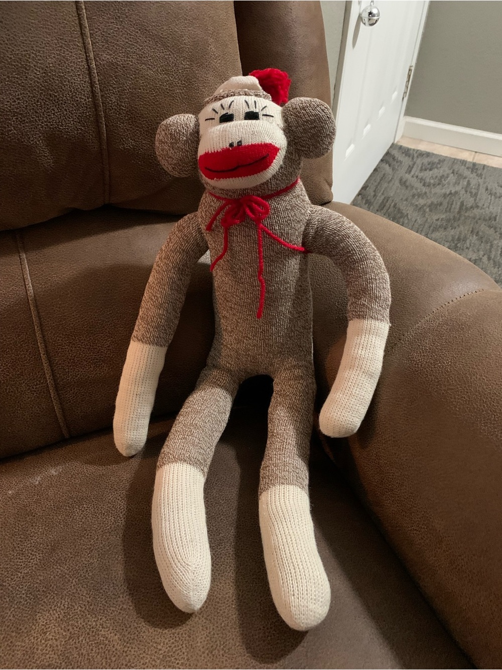 Vintage Handmade Sock Monkey 22”